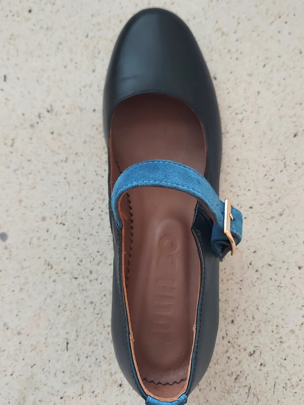 Julia Bo Joplin Mary Janes Premium Leather Green with Turquoise Strap Size EU 39 - Picture 8 of 11